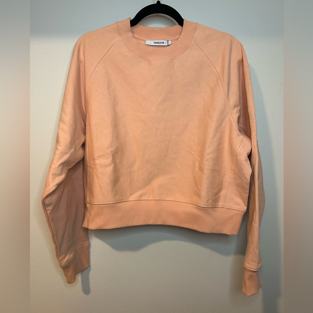 NWT THAKOON PEACH CREWNECK SWEATSHIRT SIZE LARGE